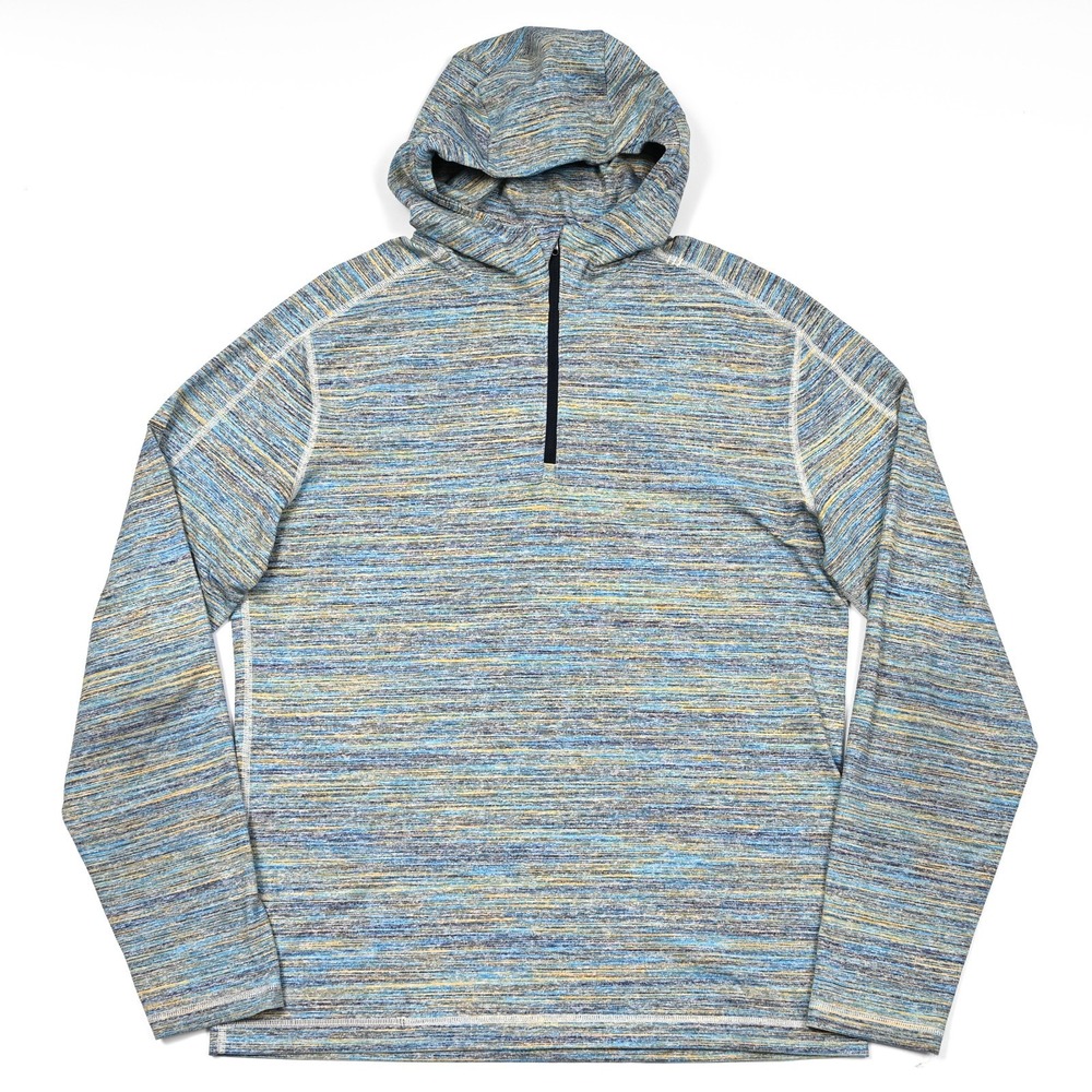Lululemon‎ Surge Warm Sweatshirt Mens Large Blue Space Dye Camo Alberta Lake